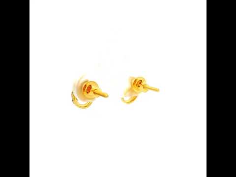 Trendy Twirl Gold Studs