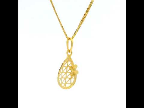Petite Floral Charm Gold Pendant