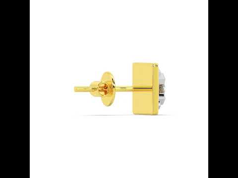 Edgy Shine Men Gold Studs