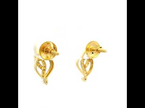 Trendy Gleaming 14K Gold Studs