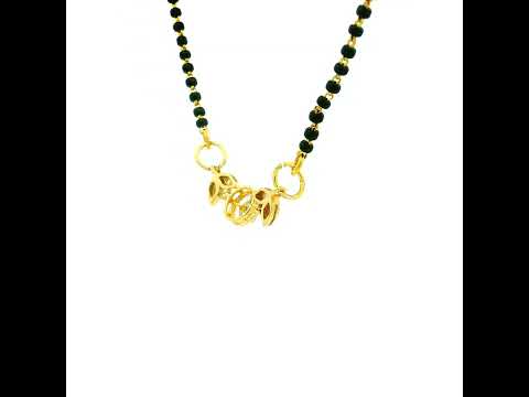 18K Delicate Charm Diamond Mangalsutra Pendant