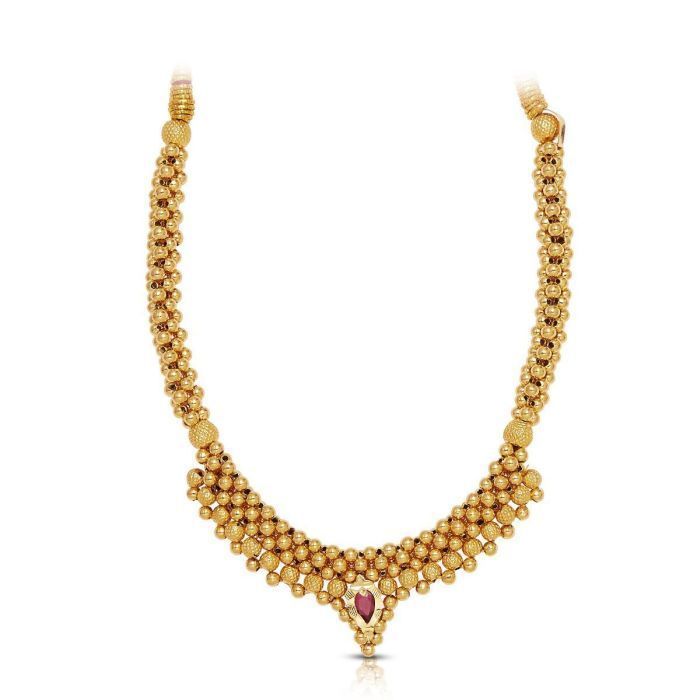 Gold Thushi Necklace with Free Gold Coin