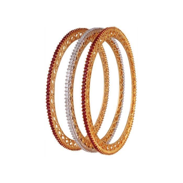 The sanguine Diamond Bangles with Free Gold Coin