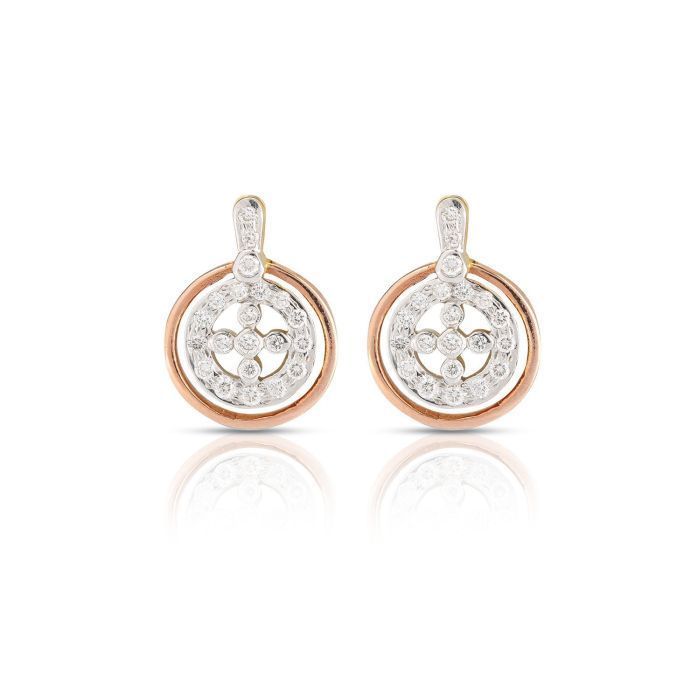 Charm Cluster Diamond Studs with Free Gold Coin