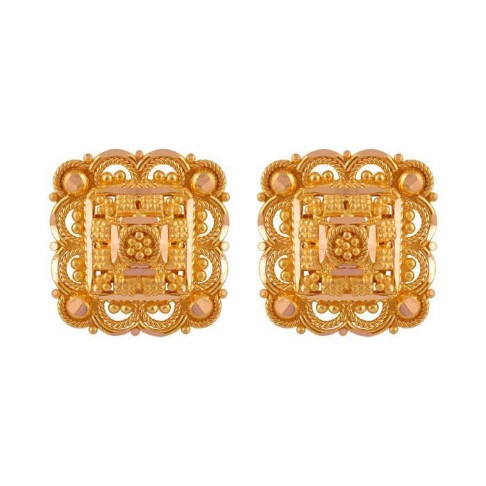 Gold Earring with Free Gold Coin