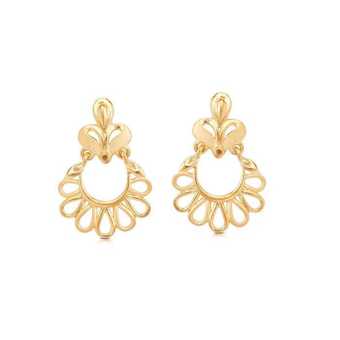 Gold Earrings with Free Gold Coin