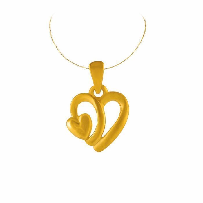 Heart shape deals gold pendant price