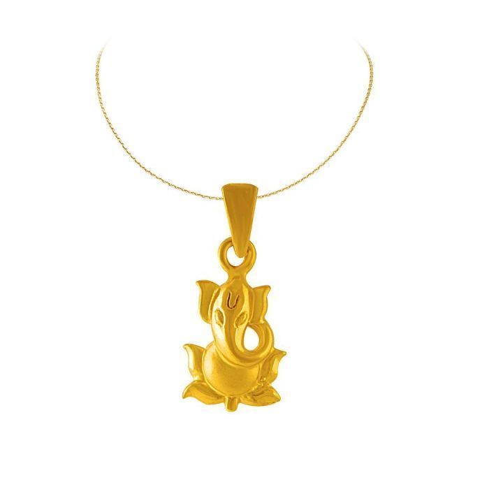 Celestial Blessings Lord Ganesha Gold Pendant