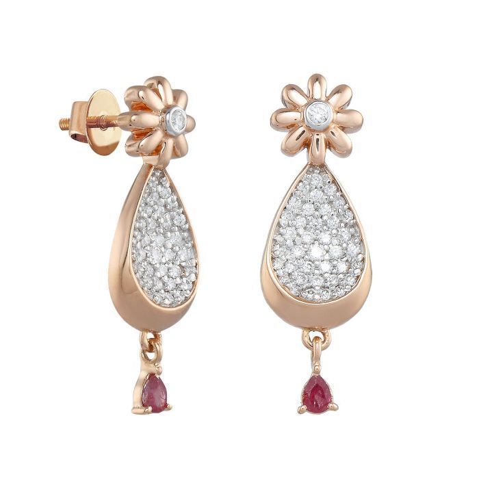 Daisy Diamond Earring with Free Gold Coin