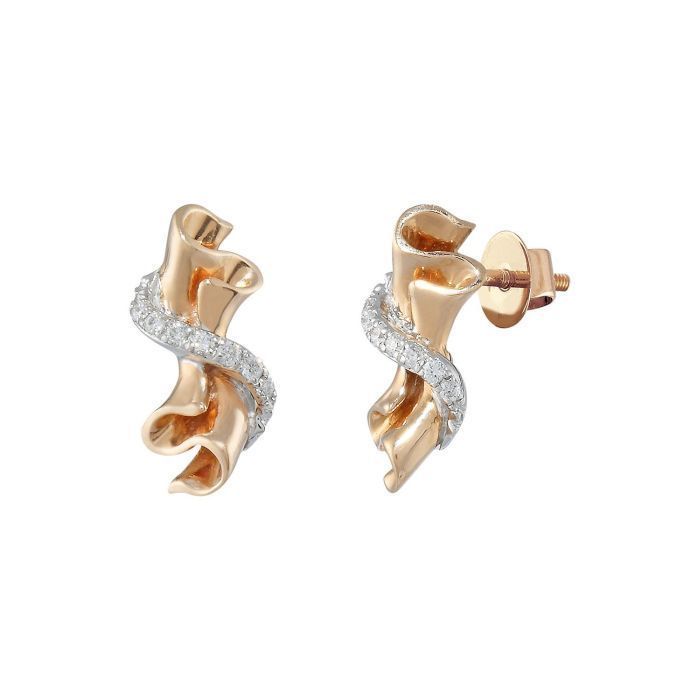 Diamond Twister Earring with Free Gold Coin