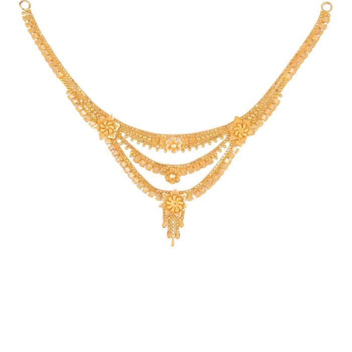 Sari Gold Necklace with Free Gold Coin