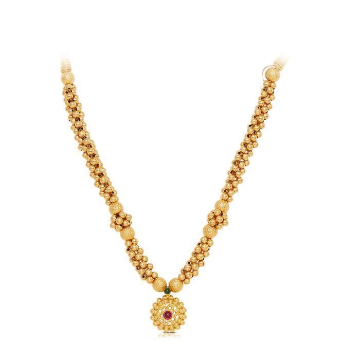 Gold Thushi Necklace with Free Gold Coin