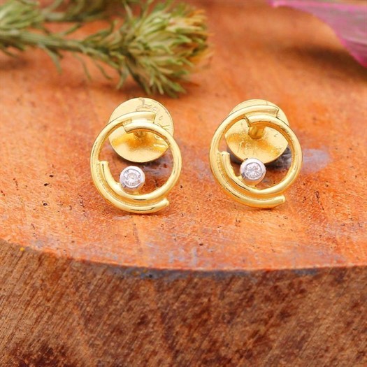 Diamond Earring with Free Gold Coin