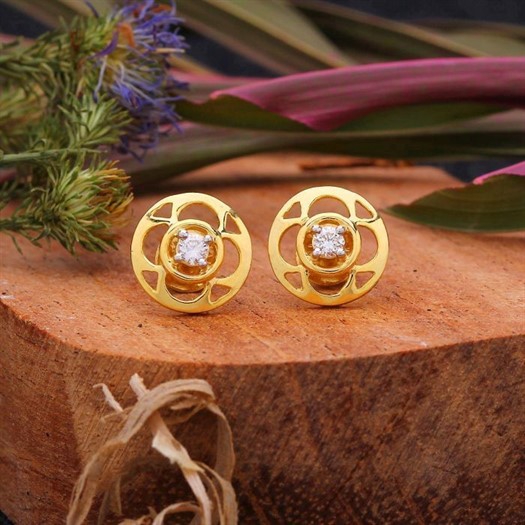 Diamond Earring with Free Gold Coin