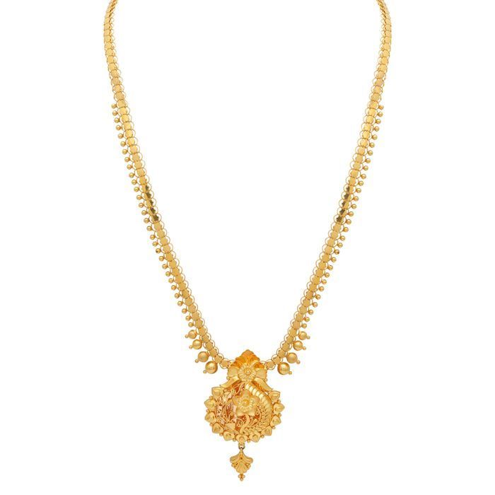 Savitri Gold Necklace with Free Gold Coin