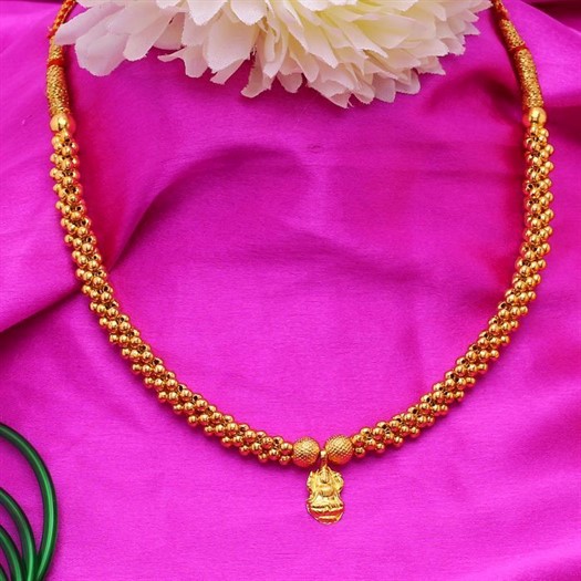 Gold Thushi Necklace with Free Gold Coin