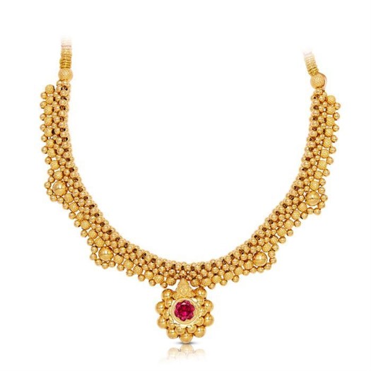 Gold Thushi Necklace with Free Gold Coin