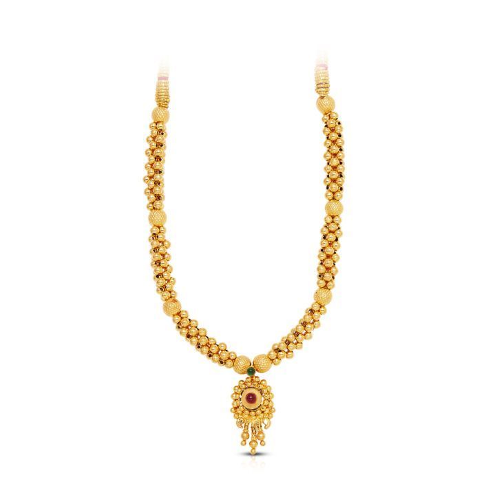 Gold Thushi Necklace with Free Gold Coin