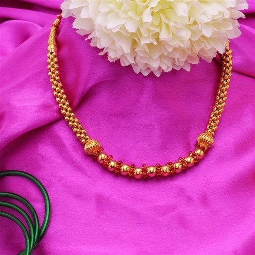 Gold Thushi Necklace with Free Gold Coin