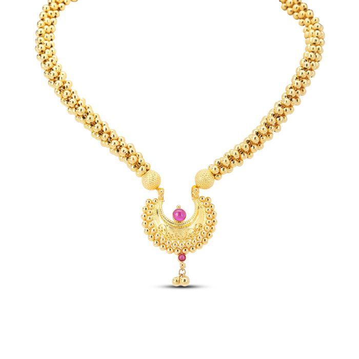 Gold Thushi Necklace with Free Gold Coin