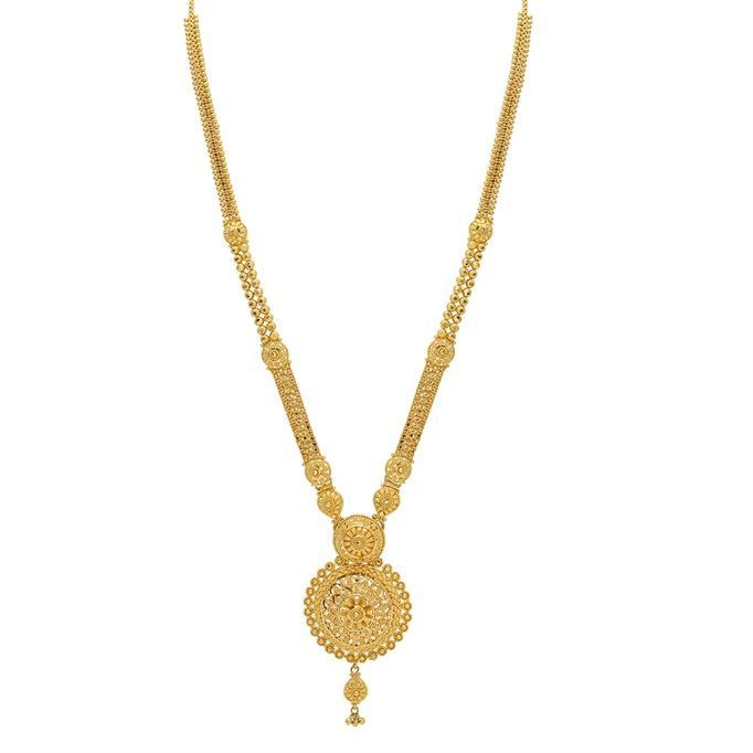 This Calcutta Plain Long Necklace with Free Gold Coin