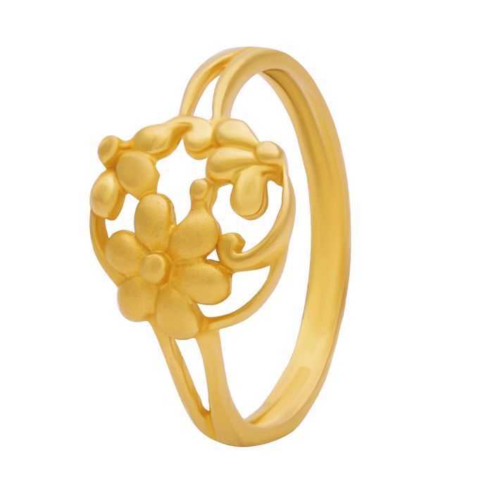 Beautiful Crafted Floral Design For Ladies Ring All Type Of Occasions with Free Gold Coin