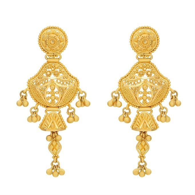 Gold Calcutti Earrings