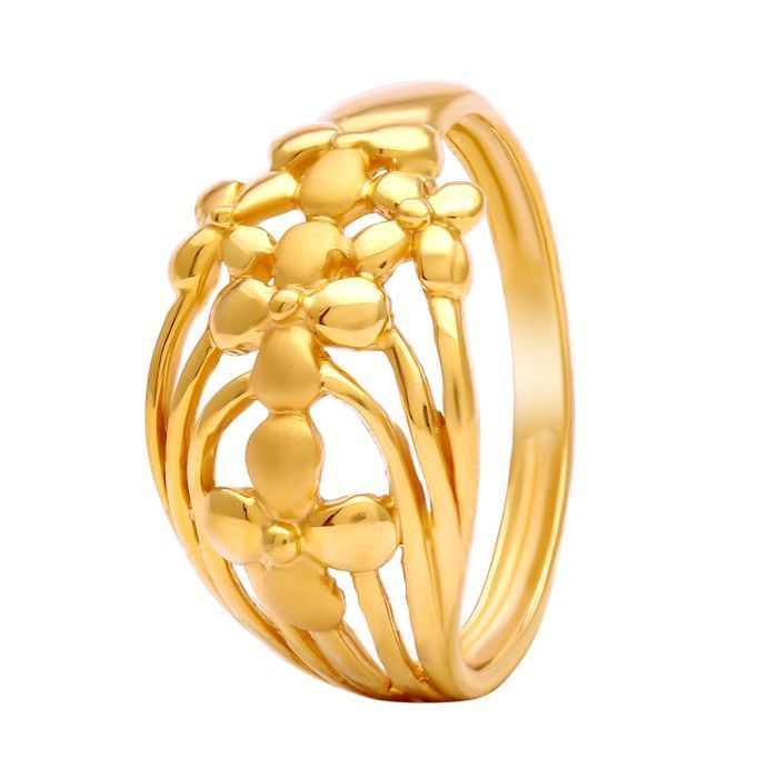 Beautiful Crafted Floral Design For Ladies Ring All Type Of Occasions with Free Gold Coin