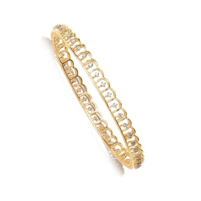 The crown vector Diamond Bangle with Free Gold Coin