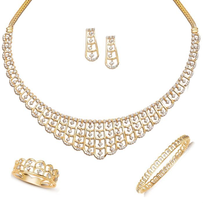 Wedding Jewelry Classic Indian Bridal Necklace Set with Free Gold Coin