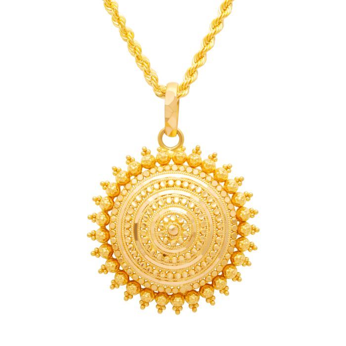 Gold Pendant with Free Gold Coin