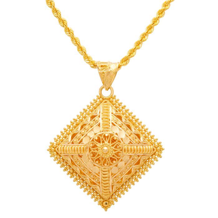 Gold Pendant with Free Gold Coin