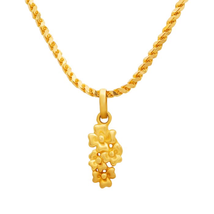 Flower Pendant with Free Gold Coin