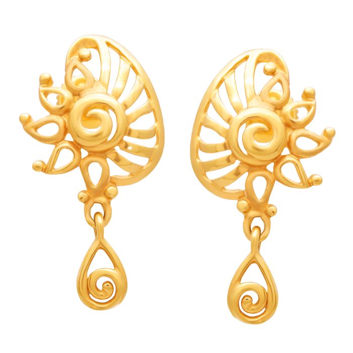 Gold Earring with Free Gold Coin