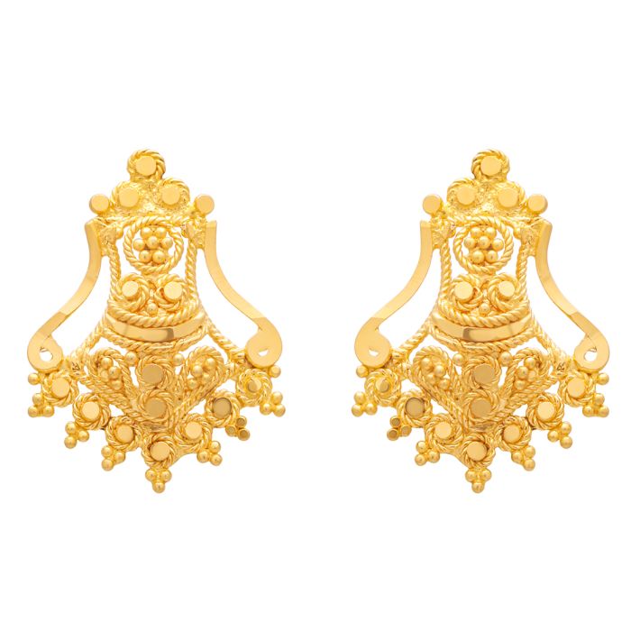 Gold Earring with Free Gold Coin