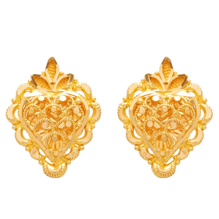 Gold Earring with Free Gold Coin