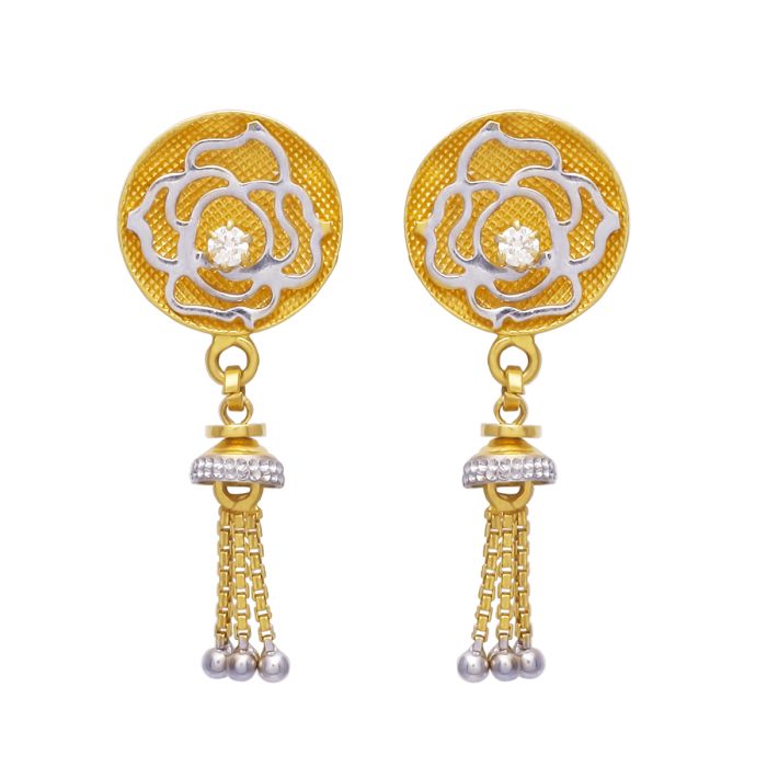 Gold Earring with Free Gold Coin