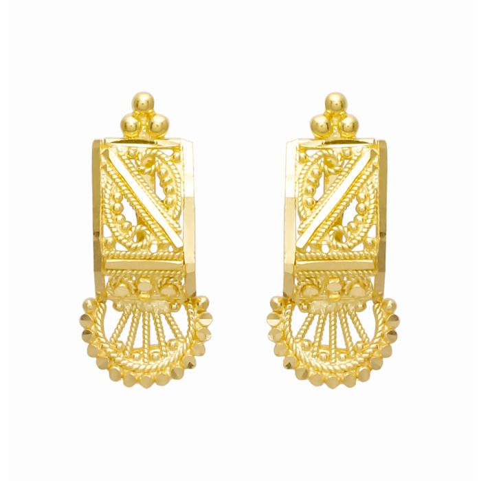 Gold Earring with Free Gold Coin