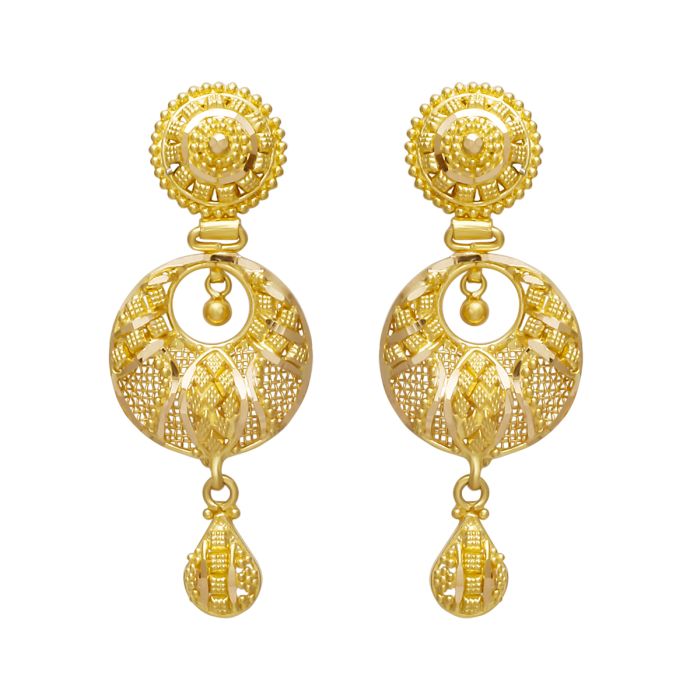 Gold Earring with Free Gold Coin