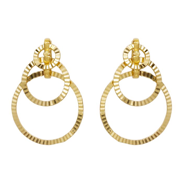 Fancy Gold Earring with Free Gold Coin