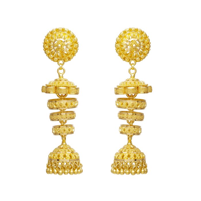 Gold jhumka hot sale designs photos