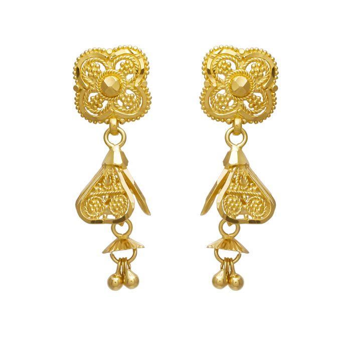 Fancy Gold Jhumka Earrings