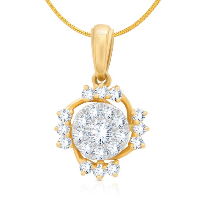 Ek Tara Diamond Pendant with Free Gold Coin