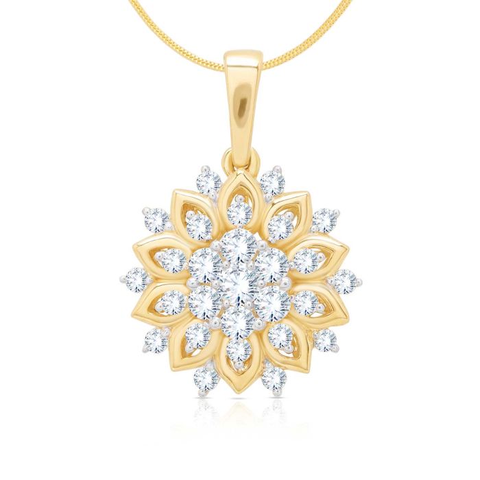 Ek Tara Diamond Pendant with Free Gold Coin