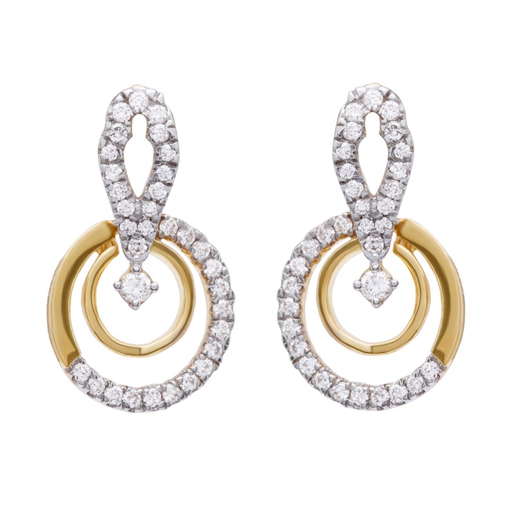 Diamond Earring with Free Gold Coin