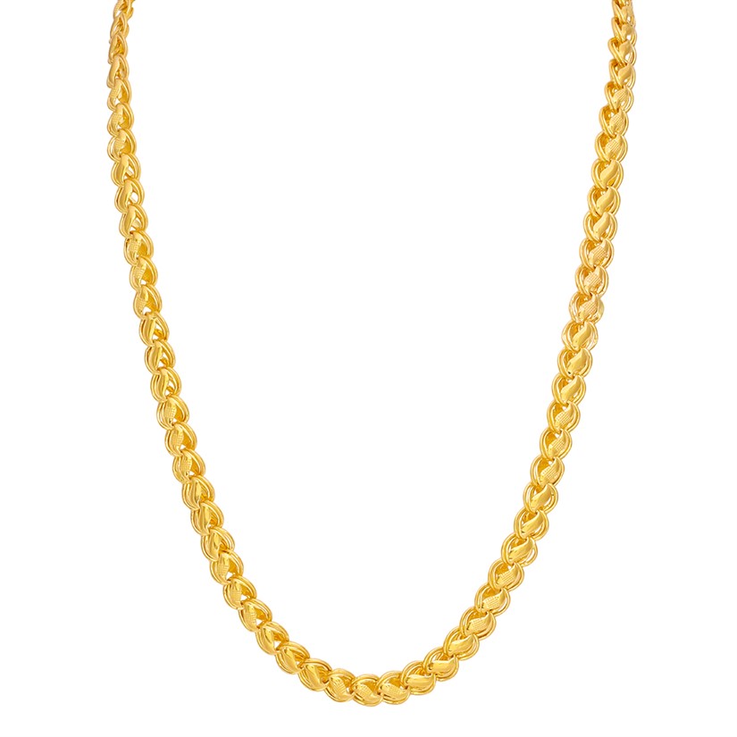 Sleek 22KT Gold Chain with Free Gold Coin