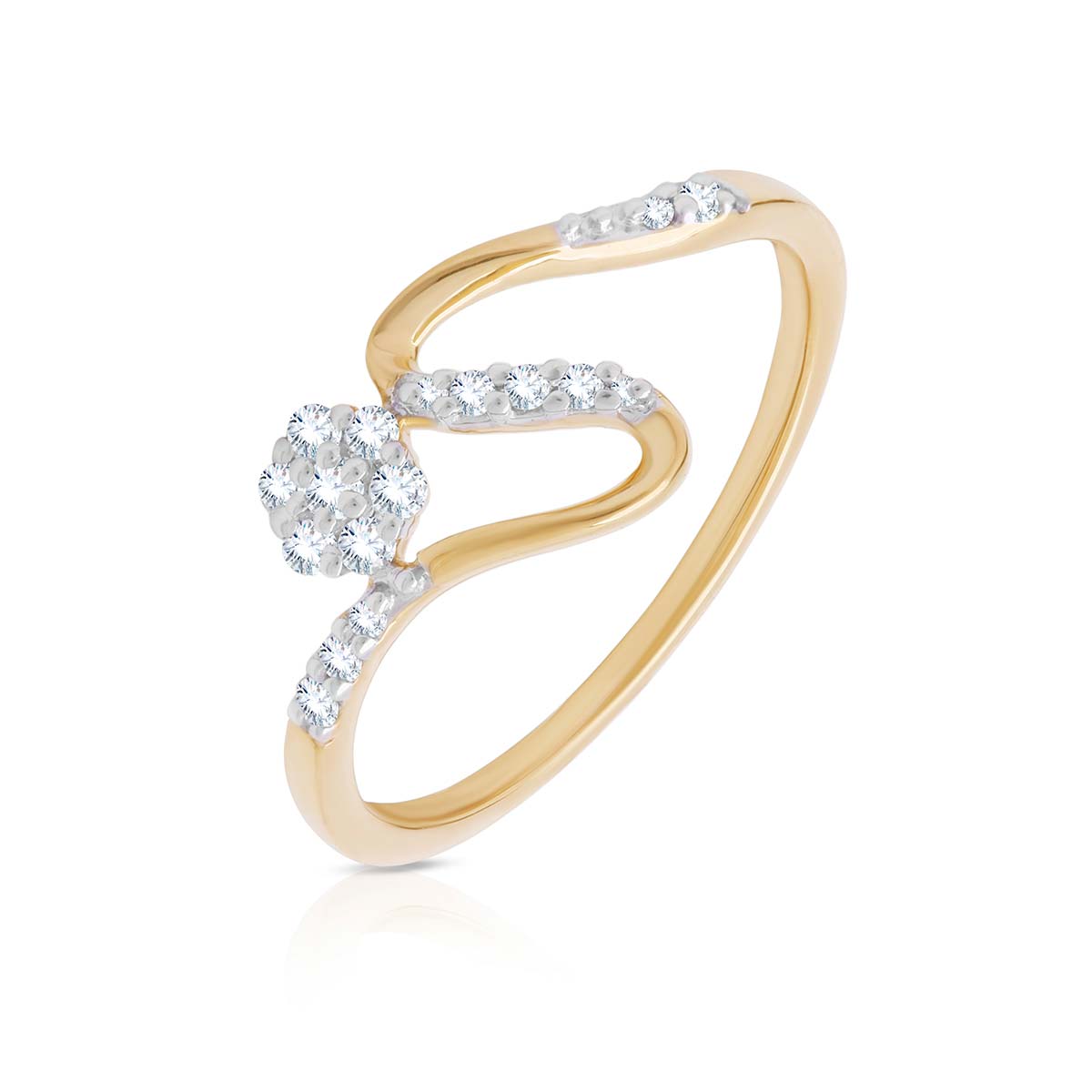 Twisted Diamond Ring with Free Gold Coin