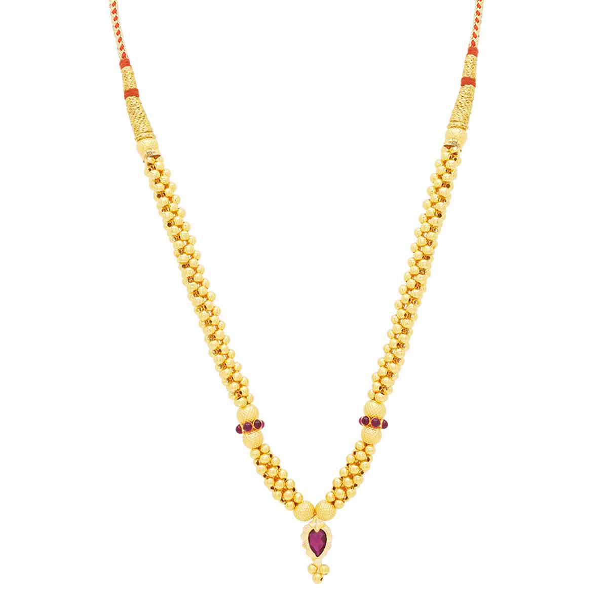 Gold Thushi Necklace with Free Gold Coin