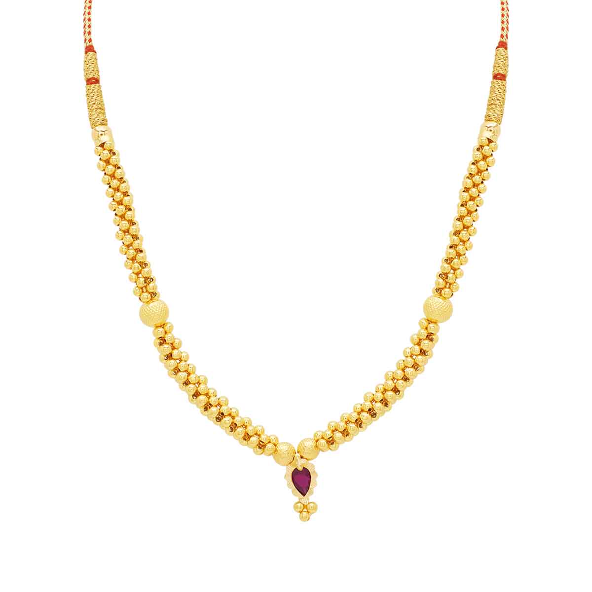 Gold Thushi Necklace with Free Gold Coin