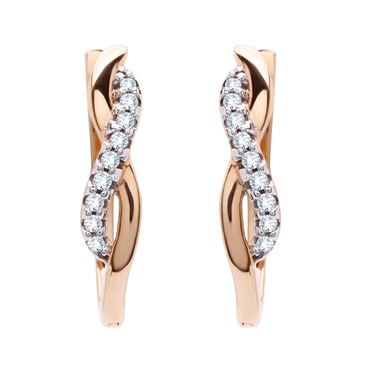 Yellow Gold Diamond Earring